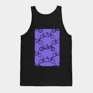 Tandem types pattern - black on lavender Tank Top